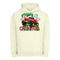 Pigment Pistachio merry christmas monster truck Urban Hoodie - texasbilliewilder