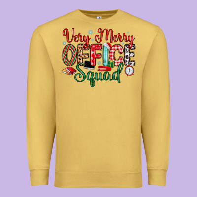 Very Merry Office Squad Premium Sweatshirt Designed By Maliassmallbusiness