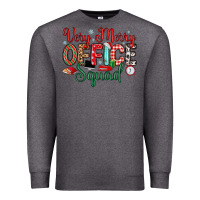Charcoal Heather very merry office squad Premium Sweatshirt - MaliasSmallBusiness