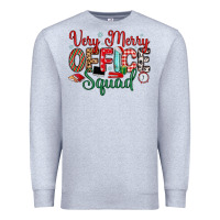 Heather Grey very merry office squad Premium Sweatshirt - MaliasSmallBusiness