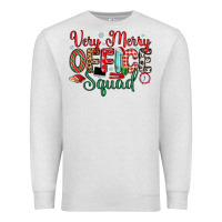 Oatmeal Heather very merry office squad Premium Sweatshirt - MaliasSmallBusiness