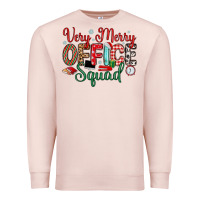 Pale Pink very merry office squad Premium Sweatshirt - MaliasSmallBusiness