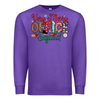 Purple very merry office squad Premium Sweatshirt - MaliasSmallBusiness