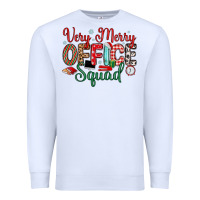 White very merry office squad Premium Sweatshirt - MaliasSmallBusiness