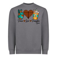 Storm Peace Love Pumpkin Spice Heavyweight Sweatshirt - CowhideDigitalArt
