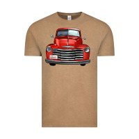Vintage Coffee western red truck front view Vintage Tee - FaDigitalArtStudio