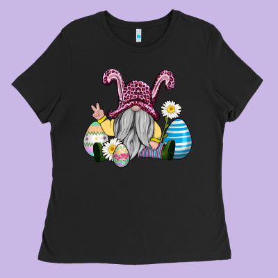 Easter Gnome With Eggs Ladies Tee Designed By Adodesignshop