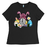 Black easter gnome with eggs Ladies Tee - AdoDesignShop