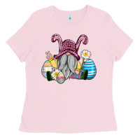 Bubblegum Pink easter gnome with eggs Ladies Tee - AdoDesignShop