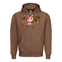 Chestnut Joy unicorn Christmas Zipper Hoodie - NancyCooperArtShop