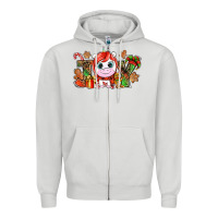 Dove Grey Joy unicorn Christmas Zipper Hoodie - NancyCooperArtShop