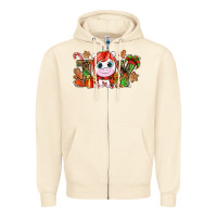 Sandshell Joy unicorn Christmas Zipper Hoodie - NancyCooperArtShop