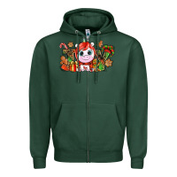 Sports Green Joy unicorn Christmas Zipper Hoodie - NancyCooperArtShop
