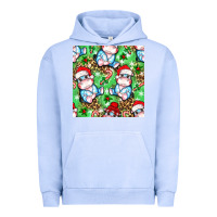 Pigment Grape Ice Christmas cute hippo sitting Urban Hoodie - NancyCooperArtShop