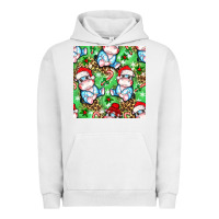 Pigment Lunar Rock Christmas cute hippo sitting Urban Hoodie - NancyCooperArtShop