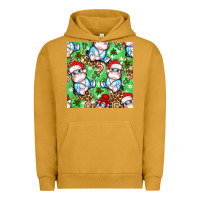 Pigment Peanut Butter Christmas cute hippo sitting Urban Hoodie - NancyCooperArtShop