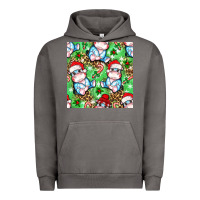 Pigment Tornado Christmas cute hippo sitting Urban Hoodie - NancyCooperArtShop