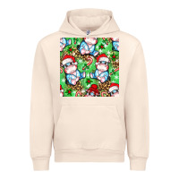 Sandshell Christmas cute hippo sitting Urban Hoodie - NancyCooperArtShop
