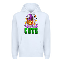 White Wicked cute Premium Hoodie - Artiststas