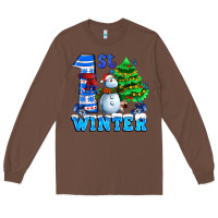 Chestnut first winter with snowman Long Sleeve Tee - AdoDesignShop