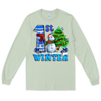 Matcha first winter with snowman Long Sleeve Tee - AdoDesignShop