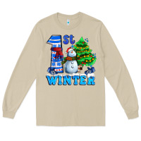Mushroom first winter with snowman Long Sleeve Tee - AdoDesignShop