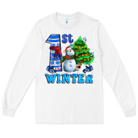 White first winter with snowman Long Sleeve Tee - AdoDesignShop