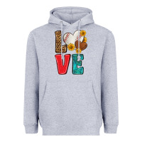 Heather Grey western love baseball Heavyweight Hoodie - NancyCooperArtShop