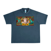 Midnight Navy merino ram license plate Urban Heavy Tee - BarkalooDesign