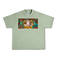 Oil Green merino ram license plate Urban Heavy Tee - BarkalooDesign
