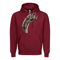 Burgundy brachiosaurus face Zipper Hoodie - LillyAllenDesigns