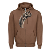 Chestnut brachiosaurus face Zipper Hoodie - LillyAllenDesigns