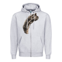 Heather Grey brachiosaurus face Zipper Hoodie - LillyAllenDesigns