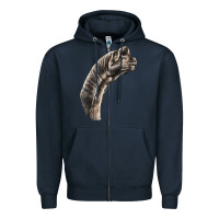 Navy brachiosaurus face Zipper Hoodie - LillyAllenDesigns
