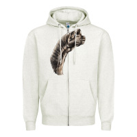 Oatmeal Heather brachiosaurus face Zipper Hoodie - LillyAllenDesigns