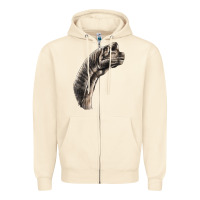Sandshell brachiosaurus face Zipper Hoodie - LillyAllenDesigns
