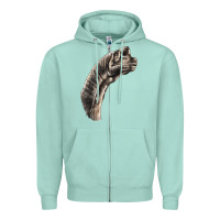 Seafoam brachiosaurus face Zipper Hoodie - LillyAllenDesigns
