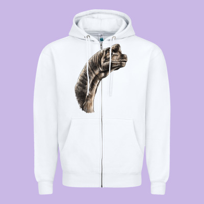 Brachiosaurus Face Zipper Hoodie Designed By Lillyallendesigns