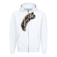 White brachiosaurus face Zipper Hoodie - LillyAllenDesigns