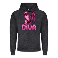 Vintage Black Breast Cancer Diva Ribbon and Heels Vintage Hoodie - texasbilliewilder