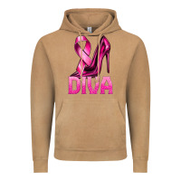 Vintage Camel Breast Cancer Diva Ribbon and Heels Vintage Hoodie - texasbilliewilder
