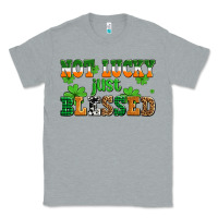 Heather Grey not lucky just blessed Classic Tee - AdoDesignShop