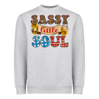 Heather Grey sassy little soul Heavyweight Sweatshirt - HRA Design Shop