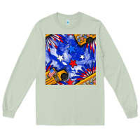 Matcha 4th of july school bus seamless pattern Long Sleeve Tee - BundleAndBundleShop