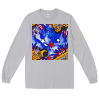 Moon Dust 4th of july school bus seamless pattern Long Sleeve Tee - BundleAndBundleShop