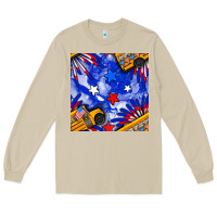 Mushroom 4th of july school bus seamless pattern Long Sleeve Tee - BundleAndBundleShop