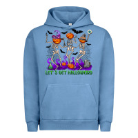 Pigment Pebble Blue Let's get halloweird Urban Hoodie - NancyCooperArtShop