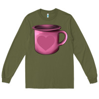 Army Green Valentine's Day heart mug Long Sleeve Tee - AdoDesignShop