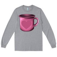 Heather Grey Valentine's Day heart mug Long Sleeve Tee - AdoDesignShop
