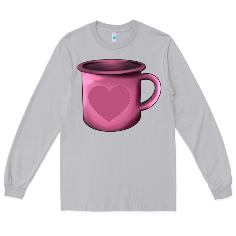Valentine's Day Heart Mug Long Sleeve Tee by AdoDesignShop | Teevron